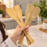 سيت أدوات مطبخ خشبية – 4 قطع