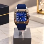 ساعة CARTIER رجالية تاريخ، سوار ربر