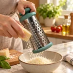 مَبشرة جبن وخضروات يدوية بمقبض وقاعدة
